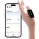 WearO2 Wearable Pulse Oximeter, Oxygen Monitor, Rechargeable Blood Oxygen Saturation Monitor with Vibration Alarm & Free O2 Report, Smart Fitness Tracker & Heart Rate Monitor with APP (ORANGE)