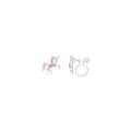 Chanteur Designs Girls' Earrings Multi - Pink Crystal & Silvertone Unicorn Clip-On Earrings
