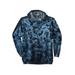 Men's Big & Tall Fleece Pullover Hoodie by KingSize in Navy Marble (Size 8XL)