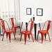 Williston Forge Perdomo Stacking Patio Dining Side Chair in Red | 33 H x 17 W x 21 D in | Wayfair E92BCD15DFCF49FFB1F1349ECF5424ED