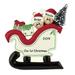 The Holiday Aisle® Sleigh w/ Tree Family of 2 Hanging Figurine Ornament Plastic in Green/Red | 4.5 H x 4.5 W x 0.5 D in | Wayfair