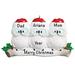 The Holiday Aisle® Owl Family of 3 Hanging Figurine Ornament Plastic in Red/White | 2.5 H x 4.5 W x 0.5 D in | Wayfair