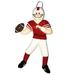 The Holiday Aisle® Football Guy Hanging Figurine Ornament Plastic in Red/White | 4.25 H x 2.25 W x 0.5 D in | Wayfair