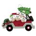 The Holiday Aisle® Car Family of 4 Hanging Figurine Ornament Plastic in Black/Green/Red | 3.25 H x 4.5 W x 0.5 D in | Wayfair