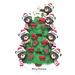 The Holiday Aisle® Bear Tree Family of 7 Holiday Shaped Ornament Plastic in Brown/Green | 5.5 H x 3.75 W x 0.5 D in | Wayfair