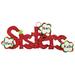 The Holiday Aisle® Sisters Hanging Figurine Ornament Plastic in Red | 2.5 H x 6 W x 0.5 D in | Wayfair 8FE919D9EAF94BAD8E908A02A1C4088F