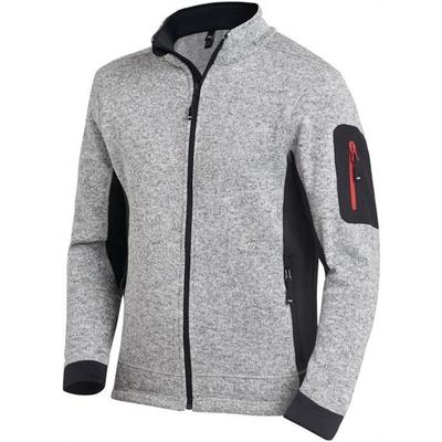 FHB - Strick-Fleecejacke christoph Größe xl grau / schwarz - 79595-1120-XL