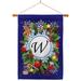 Breeze Decor Impressions Decorative Initial 2-Sided Polyester 40 x 28 in. Flag Set in Gray/Blue | 40 H x 28 W x 1 D in | Wayfair