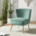 Accent Chair - Etta Avenue™ Euclid Upholstered Accent Chair w/ Metal Legs in Green | 31 H x 26 W x 29.5 D in | Wayfair