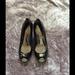 Coach Shoes | Coach Temple Peep Toe Wedge Black | Color: Black | Size: 10