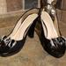 Kate Spade Shoes | Kate Spade Mink Bow Galore Glitter Tweed Slingback | Color: Black/White | Size: 8.5