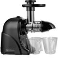 Nebula Aura Slow Masticating Horizontal Juicer Machine with Cold Press Extractor for Natural, Fresh Fruits, Greens, and Vegetables, Ultra Quiet 7-Stage Extraction Supports Healthy Nutrition (Black)