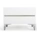 Benjara 2 Drawer Modern Nightstand w/ Stainless Steel Accents & Legs, White Wood in Brown/White | 21 H x 27 W x 16 D in | Wayfair BM214854