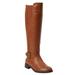 Wide Width Women's The Milan Wide Calf Boot by Comfortview in Cognac (Size 10 W)