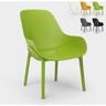 Sedie design moderno per cucina e bar in polipropilene Majestic Colore: Verde