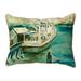 Breakwater Bay Affric Oyster Boat Outdoor Back Cushion Polyester in Green/Brown | 16" H x 20" W x 6" D | Wayfair 8C4C7629190B412EB79415AAED74A15F