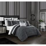 Willa Arlo™ Interiors Medrano Comforter Set Polyester/Polyfill/Microfiber in Gray | Queen Comforter+2 Sham+2 Euro Sham+ 3 Throw Pillow | Wayfair