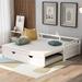 Latitude Run® Cenka Twin Solid Wood Daybed w/ Trundle Wood in White | 23.2 H x 40 W x 79 D in | Wayfair 7E9B89B39C9340A6A7C054269CC32BAA