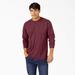 Dickies Men's Heavyweight Heathered Long Sleeve Pocket T-Shirt - Burgundy Heather Size (WL450H)