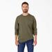 Dickies Men's Heavyweight Heathered Long Sleeve Pocket T-Shirt - Military Green Heather Size M (WL450H)