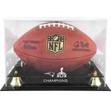 New England Patriots Super Bowl XLIX Champions Golden Classic Football Logo Display Case