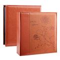 Artmag Photo Album 4x6 1000 Photos, Large Capacity Wedding Family Leather Cover Picture Albums Holds Horizontal and Vertical 4x6 photos with Black Pages(Brown)