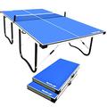 ALPIKA 9FT Professional Indoor Outdoor Table Tennis Table Portable Table Tennis Table, 10 Minute Quick Assembly Adjustable Ping Pong Table with Single Player Playback Mode and Net