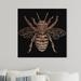 Art Remedy Insects Royal Bumble Bee - Graphic Art Print on Canvas in Black/Orange | 12 H x 12 W x 1.5 D in | Wayfair 14975_12x12_CANV_XHD