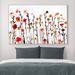 Art Remedy Floral & Botanical Beautiful Growth Poppy Red Gardens - Graphic Art Print Canvas in Black | 30 H x 45 W x 1.5 D in | Wayfair