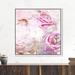 Rosdorf Park Floral & Botanical Rose Garden - Graphic Art Print on Canvas in Pink | 24 H x 24 W x 1.5 D in | Wayfair