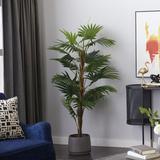 Primrue Artificial Palm Tree in Pot Plastic | 65 H x 33 W x 35 D in | Wayfair 234F1BE3006D48549910F4BEB0E82788