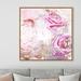 Rosdorf Park Floral & Botanical Rose Garden - Graphic Art Print on Canvas in Pink | 30 H x 30 W x 1.5 D in | Wayfair