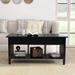 Red Barrel Studio® Aker Lift Top Coffee Table w/ Storage Wood in Black/Brown | 18.9 H x 41.2 W x 19.5 D in | Wayfair