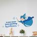 Design W/ Vinyl Fairy Godmother Never Loses Vinyl Wall Decal Vinyl in Gray/Blue | 15 H x 30 W in | Wayfair Timmy 1680c