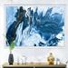 The Twillery Co.® Raoul White, Gray, & White Hand Painted Marble Acrylic III - Painting Print on Canvas in Blue/White/Yellow | Wayfair
