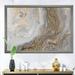 Etta Avenue™ Marble w/ Curley Gray & Gold Veins - Wrapped Canvas Painting Print Canvas, Cotton in White | 24 H x 36 W x 1 D in | Wayfair