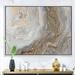 Etta Avenue™ White Marble w/ Curley Gray & Gold Veins - Wrapped Canvas Painting Print Metal in Gray/White | 30 H x 40 W x 1.5 D in | Wayfair