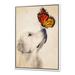 East Urban Home Golden Retriever Dog w/ Butterfly I - Graphic Art Print on Canvas Canvas, Wood in Red | 20 H x 12 W x 1 D in | Wayfair