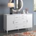 Wade Logan® Afrida 59.1" Wide 5 Drawer Sideboard Wood in White | 34.3 H x 59.1 W x 19.1 D in | Wayfair F1144DC9C0C44151A1312F1BA4827A81