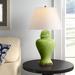 Everly Quinn 33" Standard Table Lamp Ceramic/Linen in Green | 33 H x 20 W x 20 D in | Wayfair 15D26E9461E14C9EA01638C981D1F185