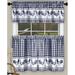 August Grove® DeRaps Plaid Tailored 58" Kitchen Valance Polyester in White/Blue | 24 H x 58 W x 1.5 D in | Wayfair AGTG5771 43939257