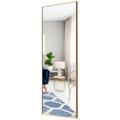 Costway 59''Full Length Mirror Large Rectangle Bedroom Mirror-Golden