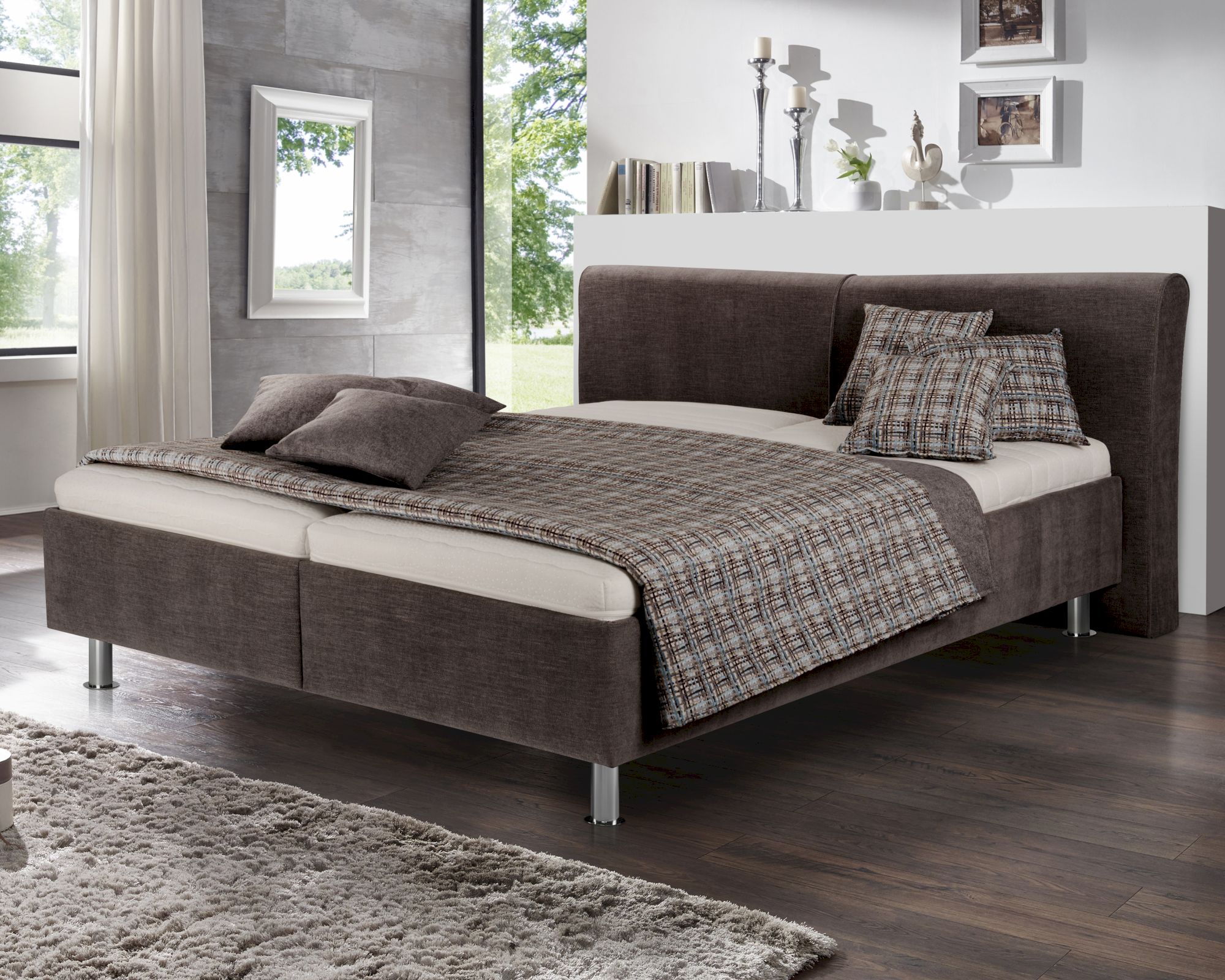 Winkle »Tabea« Polsterbett 200x200 cm / 9451 Braun / H2/H3