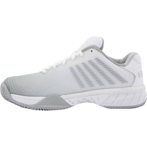 K-SWISS TENNIS Damen Tennisoutdoorschuhe Damen Tennisschuhe Hypercourt Express 2, Größe 37 ½ in Grau/Weiß