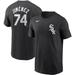 Men's Nike Eloy Jimenez Black Chicago White Sox Name & Number T-Shirt