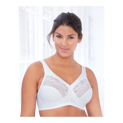 Plus Size Women's Full Figure Plus Size Magiclift Minimizer Bra Wirefree #1003 Bra by Glamorise in White (Size 46 G)