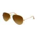 Ray-Ban Aviator Large Metal RB3025 Sunglasses Matte Gold Frame Brown Gradient Lenses RB3025 112/85-5514