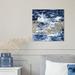 Art Remedy Abstract Birimanie - Painting Print on Canvas in Blue/White | 16 H x 16 W x 1.5 D in | Wayfair 30892_16x16_CANV_XHD