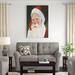 The Holiday Aisle® 'Santa Claus Specs I' by Jacob Green - Wrapped Canvas Painting Print Canvas in Green/Red/White | 48 H x 32 W x 1.25 D in | Wayfair