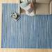 Blue/White 70 x 0.03 in Area Rug - Mercury Row® Radley Stripe Ocean Blue Champagne Indoor Outdoor Area Rug Polypropylene | 70 W x 0.03 D in | Wayfair